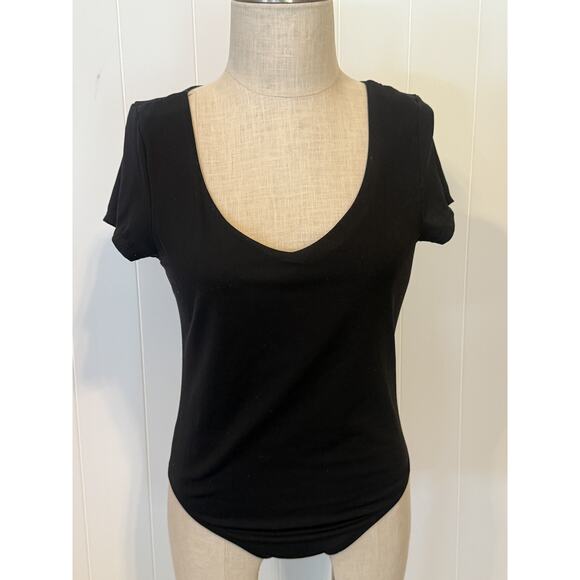 Aeropostale Tops - Aeropostale Bodysuit Womens Large Black Seriously Soft Scoop Neck Stretch Smooth